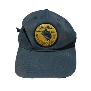 BASS PRO SHOPS Adjustable Cap Hat Johnny Morris Signature Bass Patch Blue